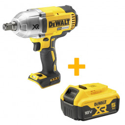 Гайковерт ударный аккумуляторный бесщёточный DeWALT DCF899NT+DCB184