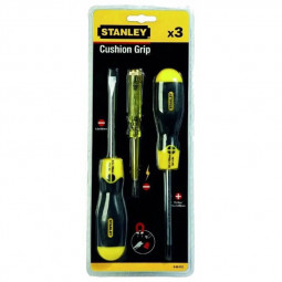Набор из двух отверток CushionGrip и тестера напряжения STANLEY 0-65-012