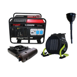 Бензиновый генератор MAST GROUP YH15000 + газовая плитка Orcamp CK-505 + электрический обогреватель Gardyer