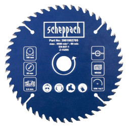 Пильный диск Scheppach HW Ø 160 x 20 x 2,4 x 1,3 мм / Z48