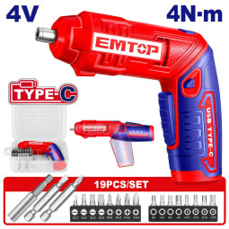 Шуруповерт акумуляторний EMTOP ECSR0408