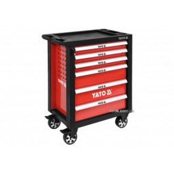 ШКАФ ДЛЯ ИНСТРУМЕНТОВ НА КОЛЕСАХ YATO 975 X 765 X 465 ММ С 6 ШУФЛЯДАМИ
