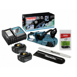 Аккумуляторная цепная пила Makita DUC353Z + Аккумулятор Makita BL1850B - 2 шт + Быстрозарядное устройство Makita DC18RC (SET-DUC353-RT2)