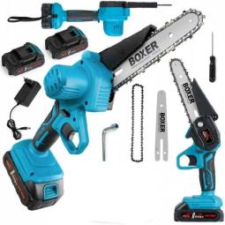 Акумуляторна ланцюгова пила BOXER BX-3307 (дві шини + два ланцюги+Подача масла)